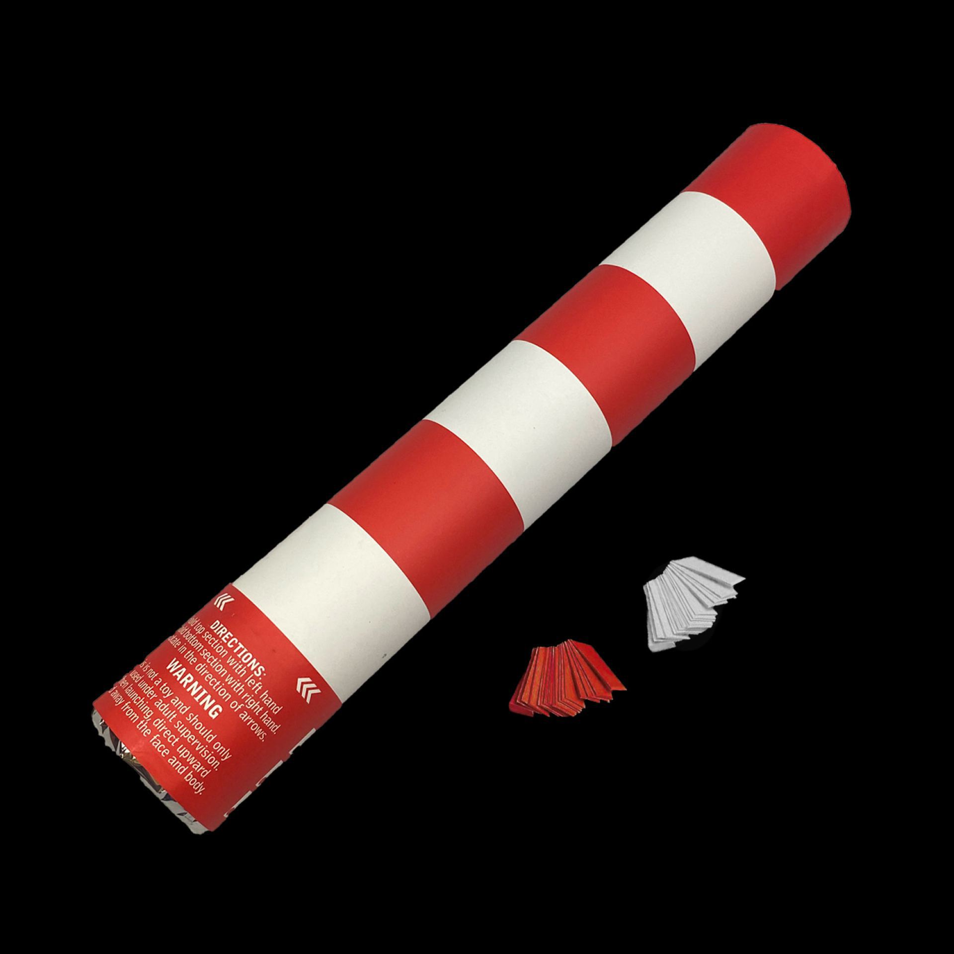 Fjesta confetti kanon 30cm rood wit