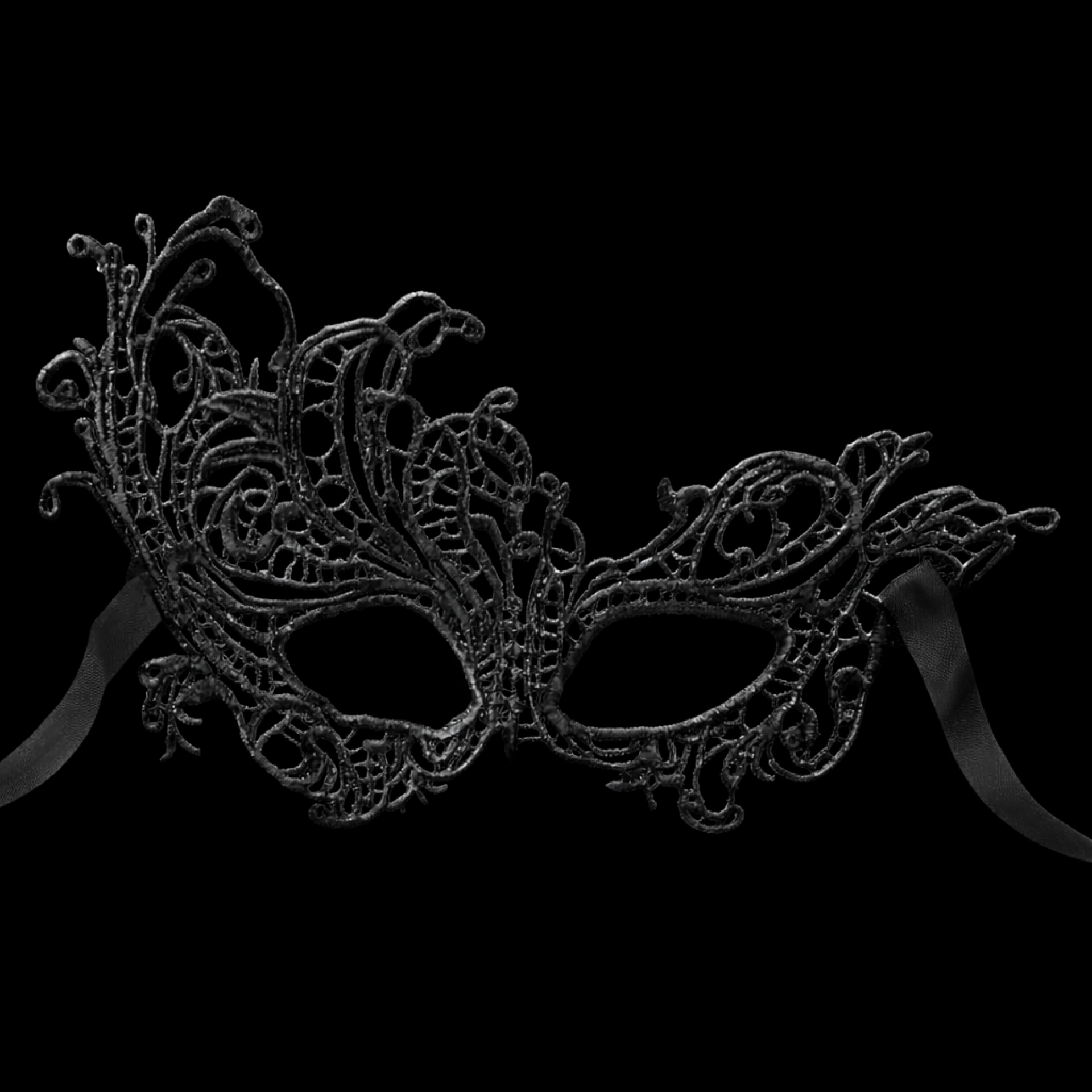 Venetiaans masker chique zwart