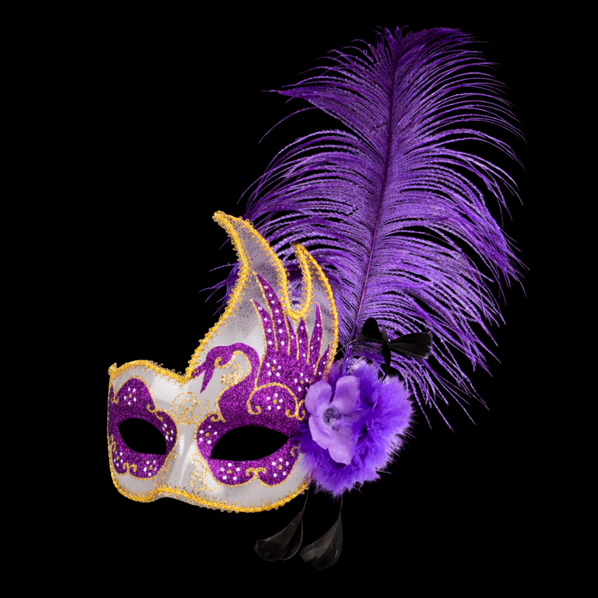 Venetiaans masker venice paars voorbeeld