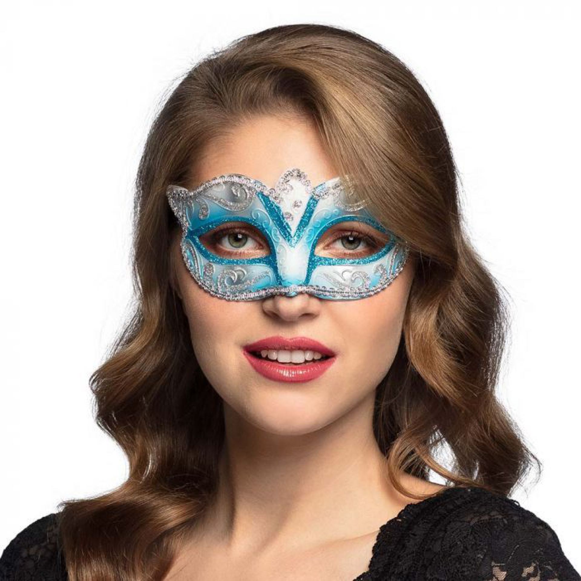 Venetiaans masker venice blauw voorbeeld