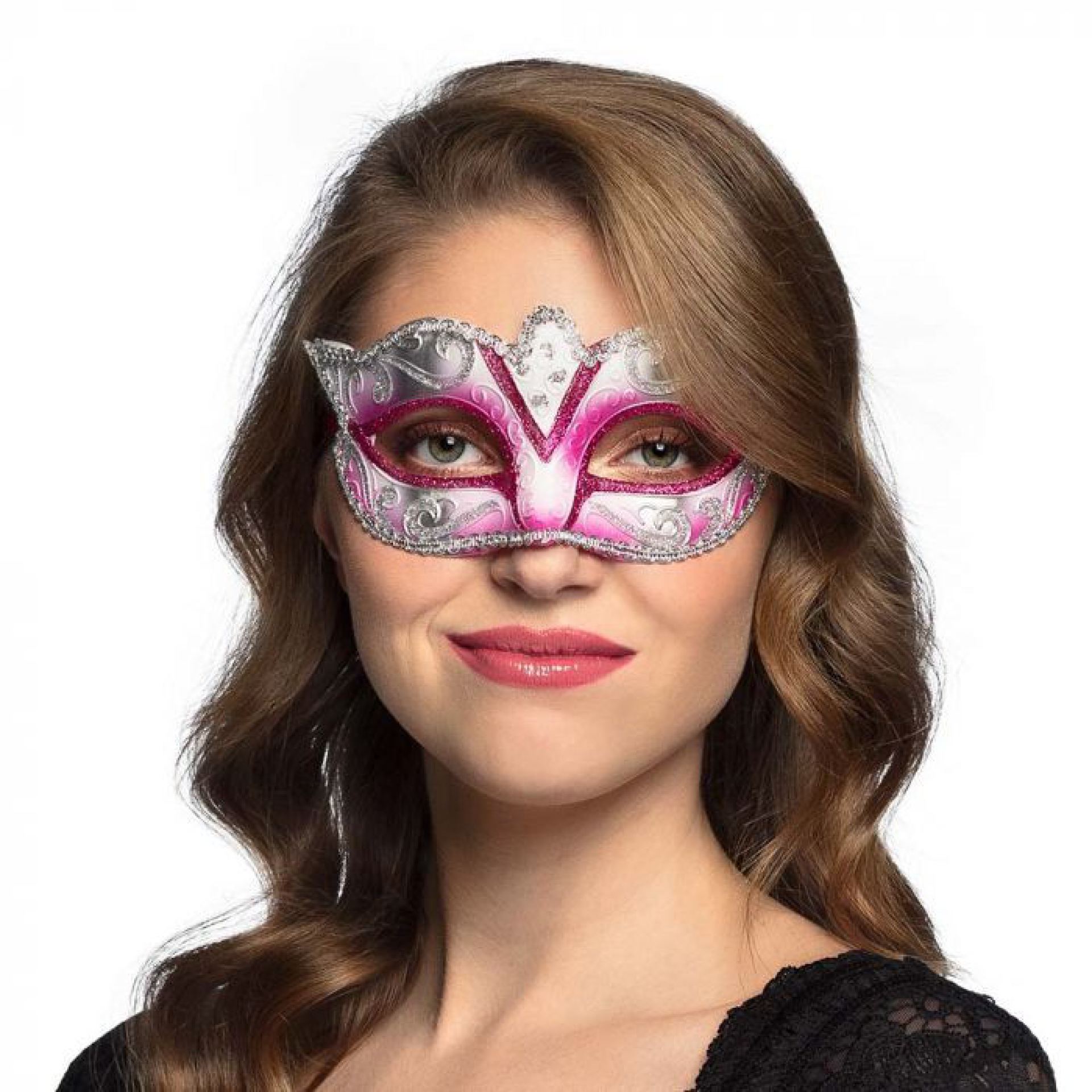 Venetiaans masker venice roze voorbeeld