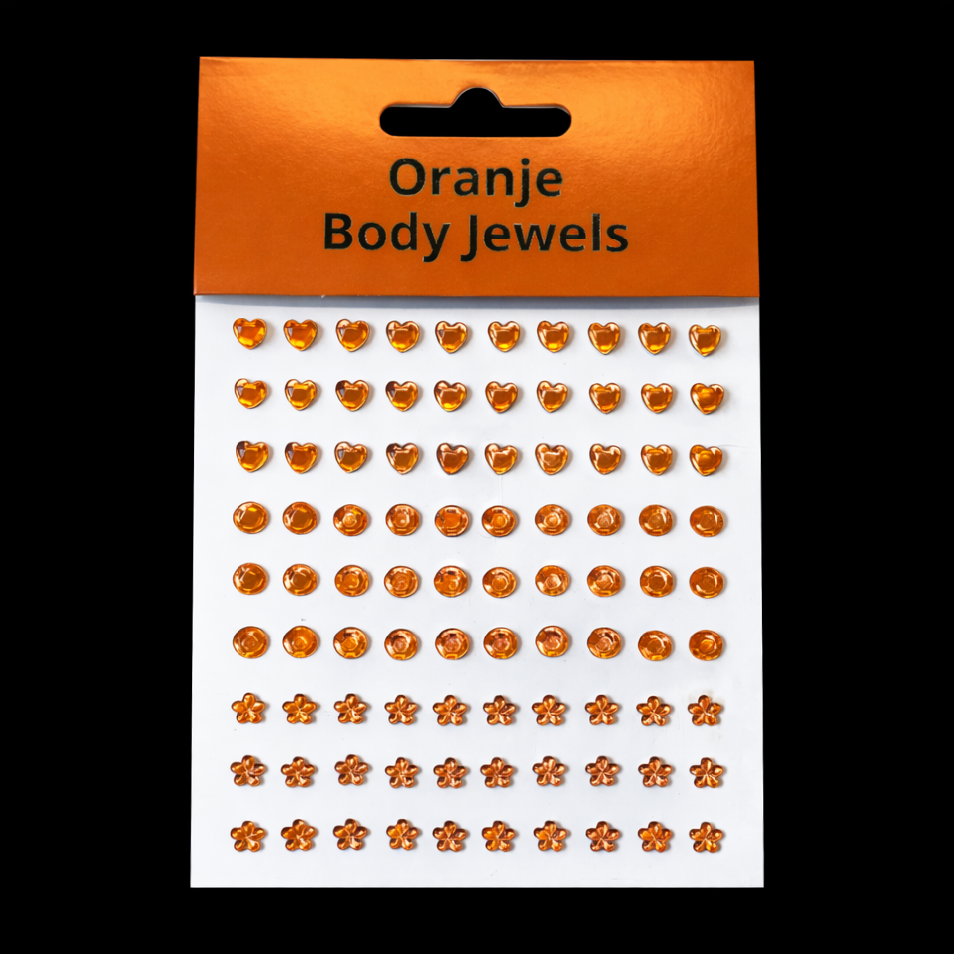 Body jewels oranje