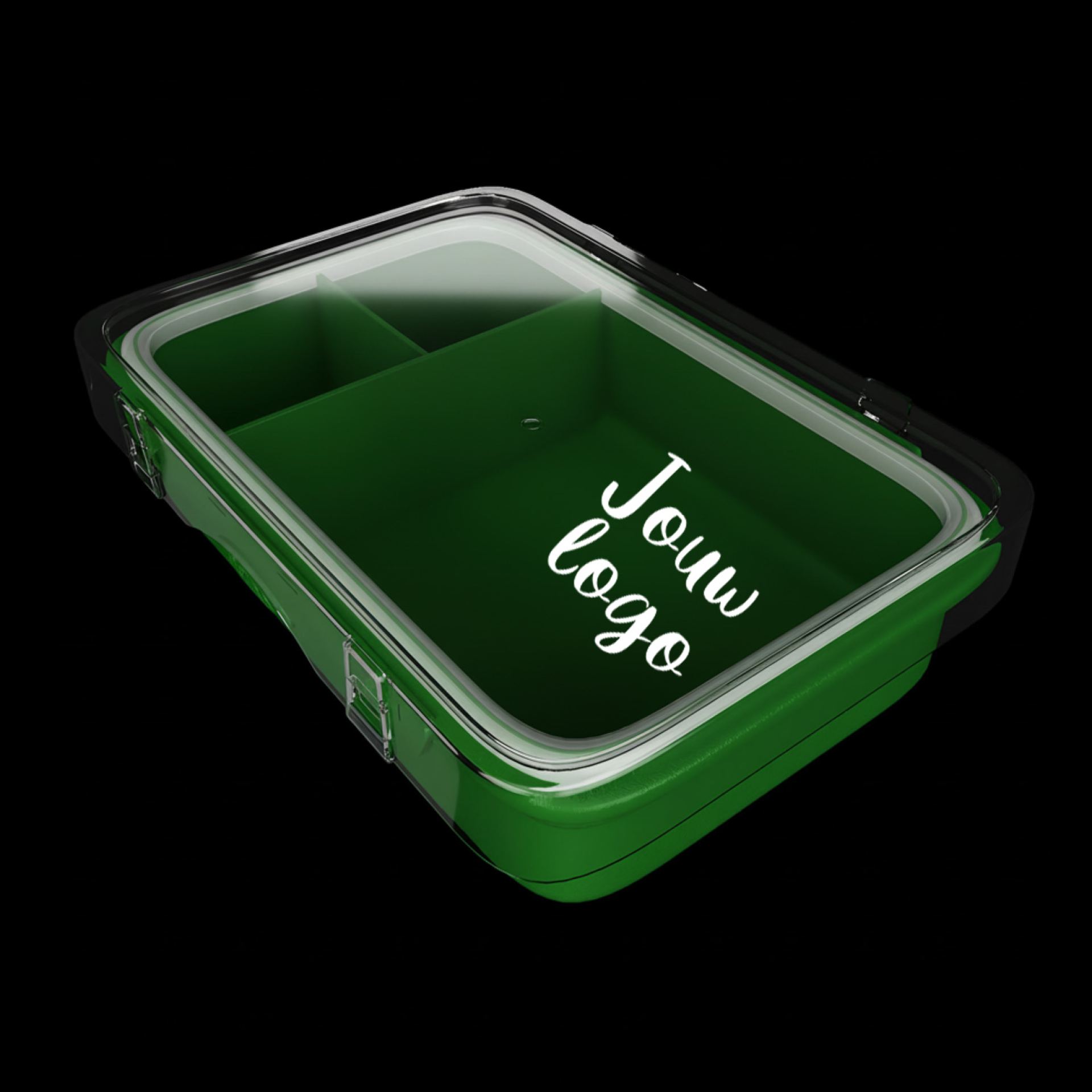 Broodtrommel bedrukken rechthoekig groen