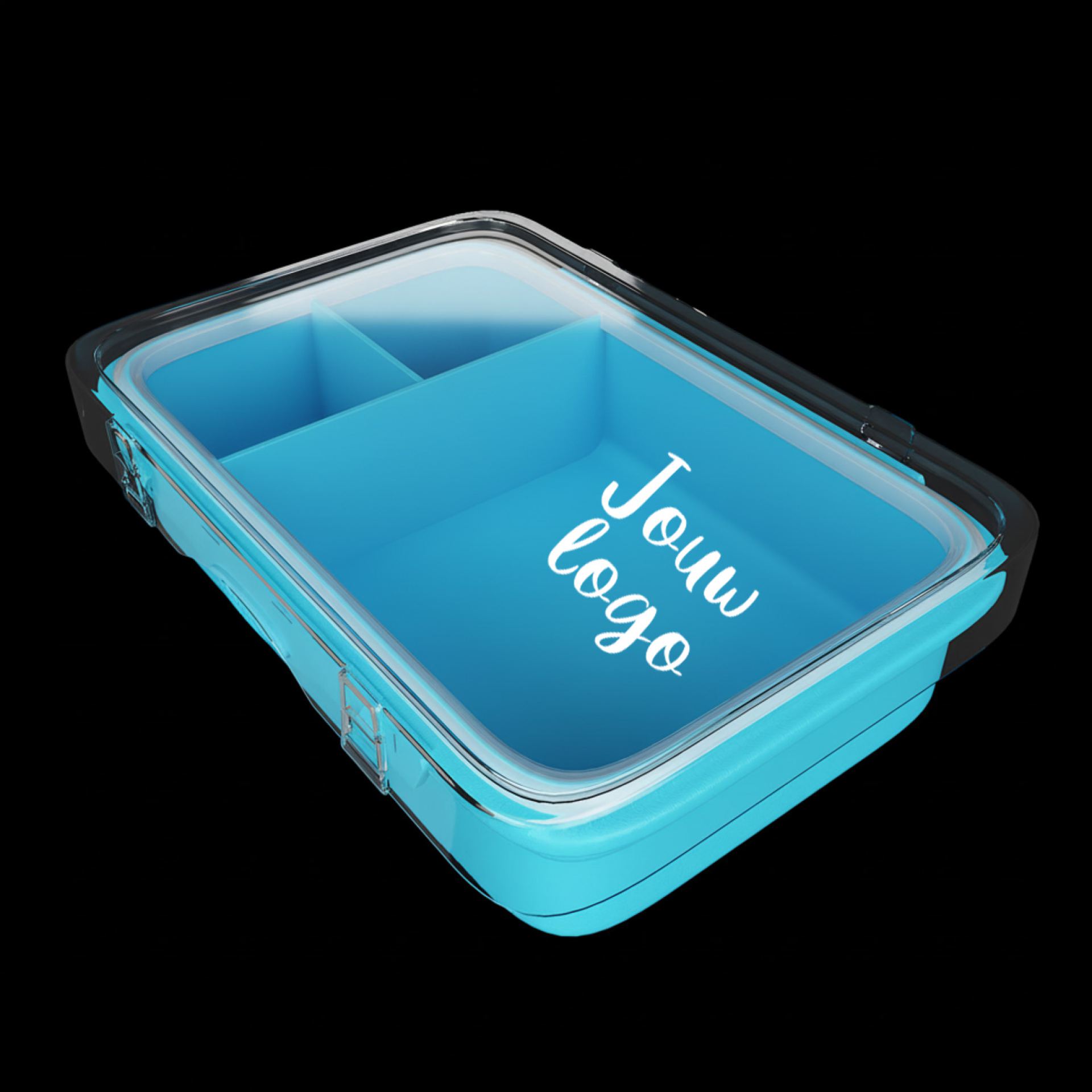 Broodtrommel bedrukken lichtblauw