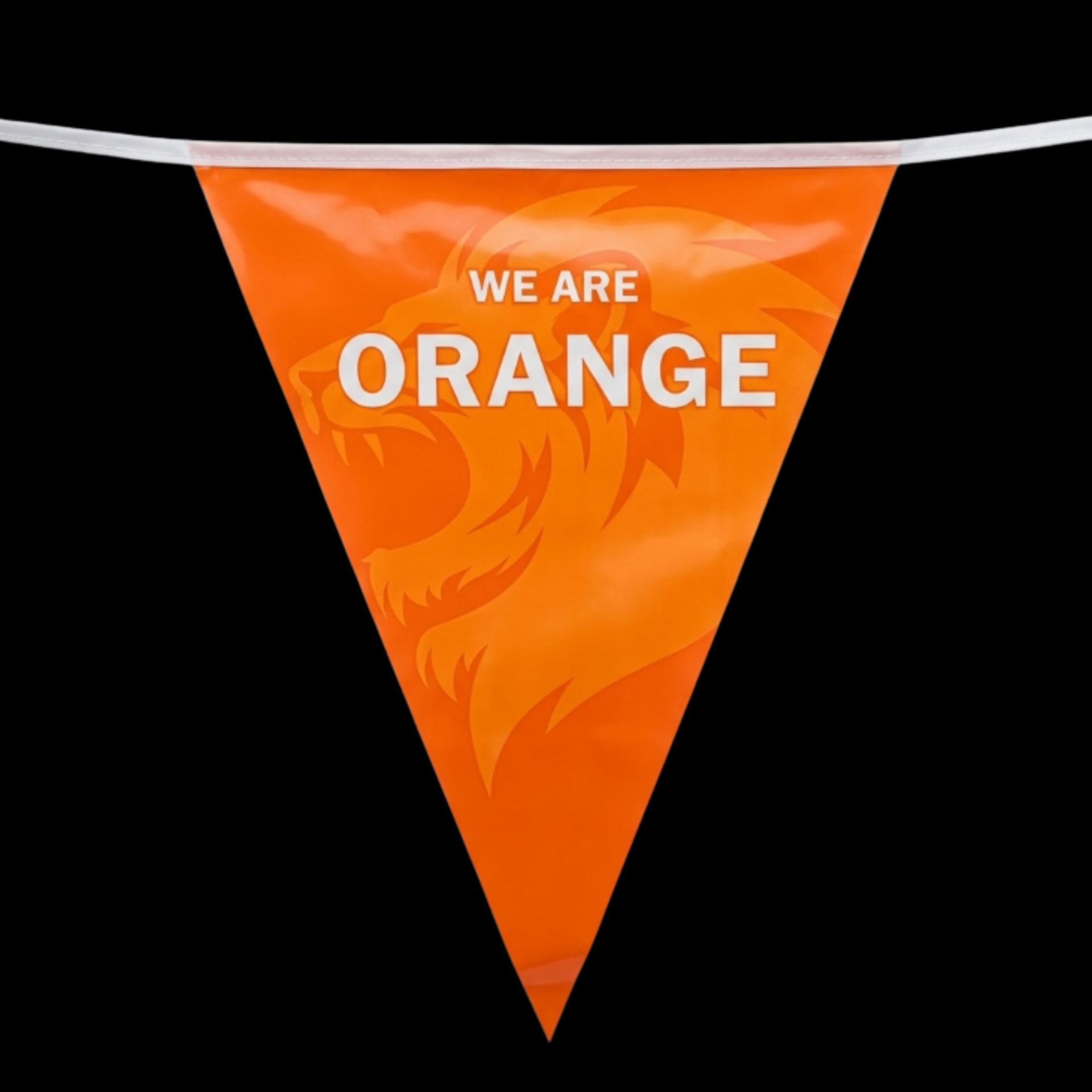 Oranje leeuw vlaggenlijn plastic