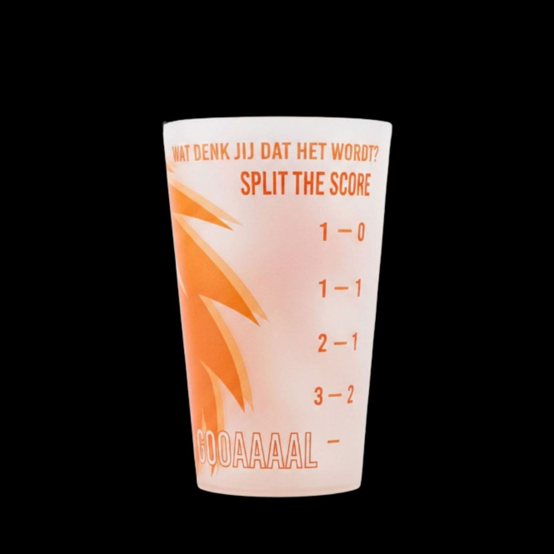 Hardcups oranje leeuw 25cl achterkant