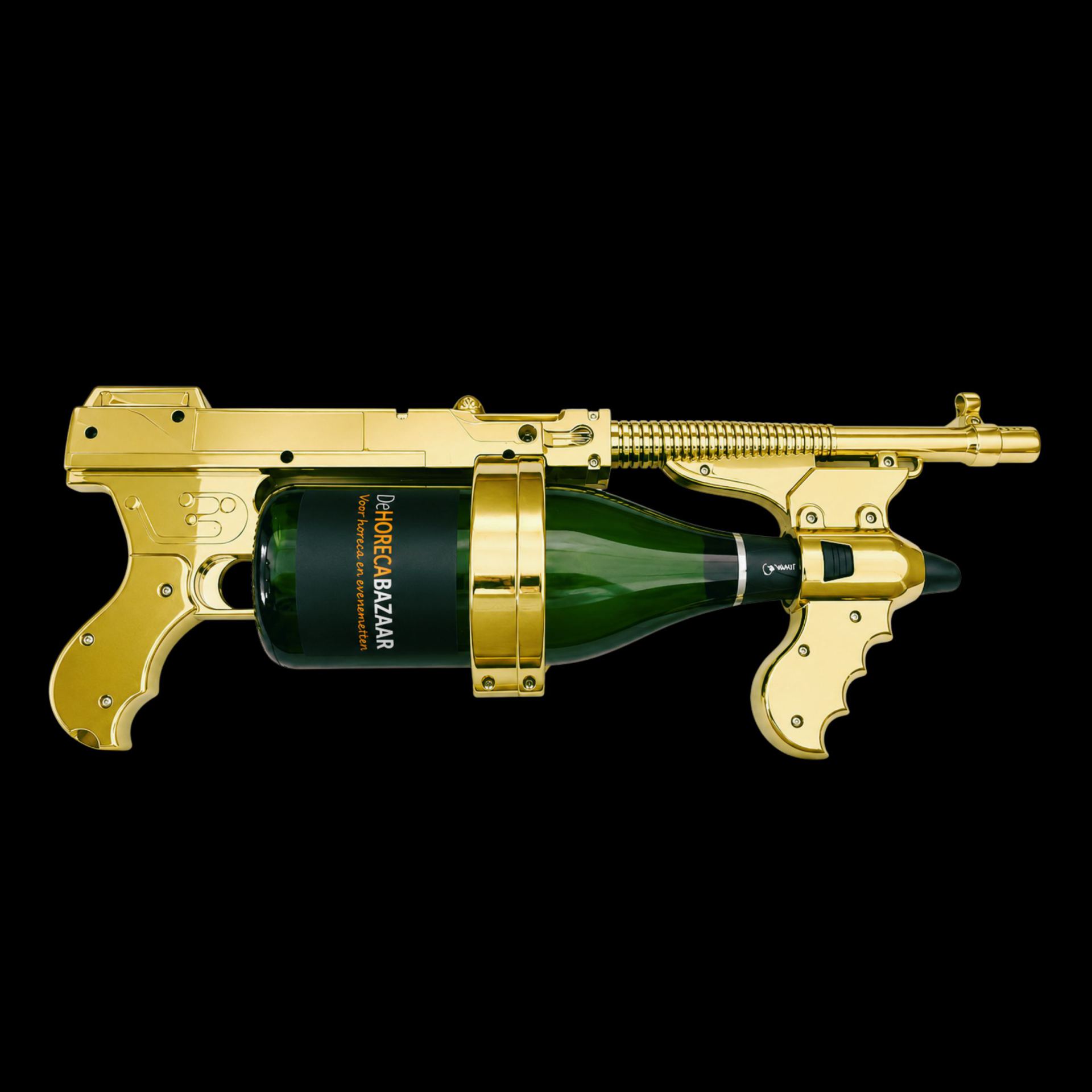 champagne gun goud zijwaards