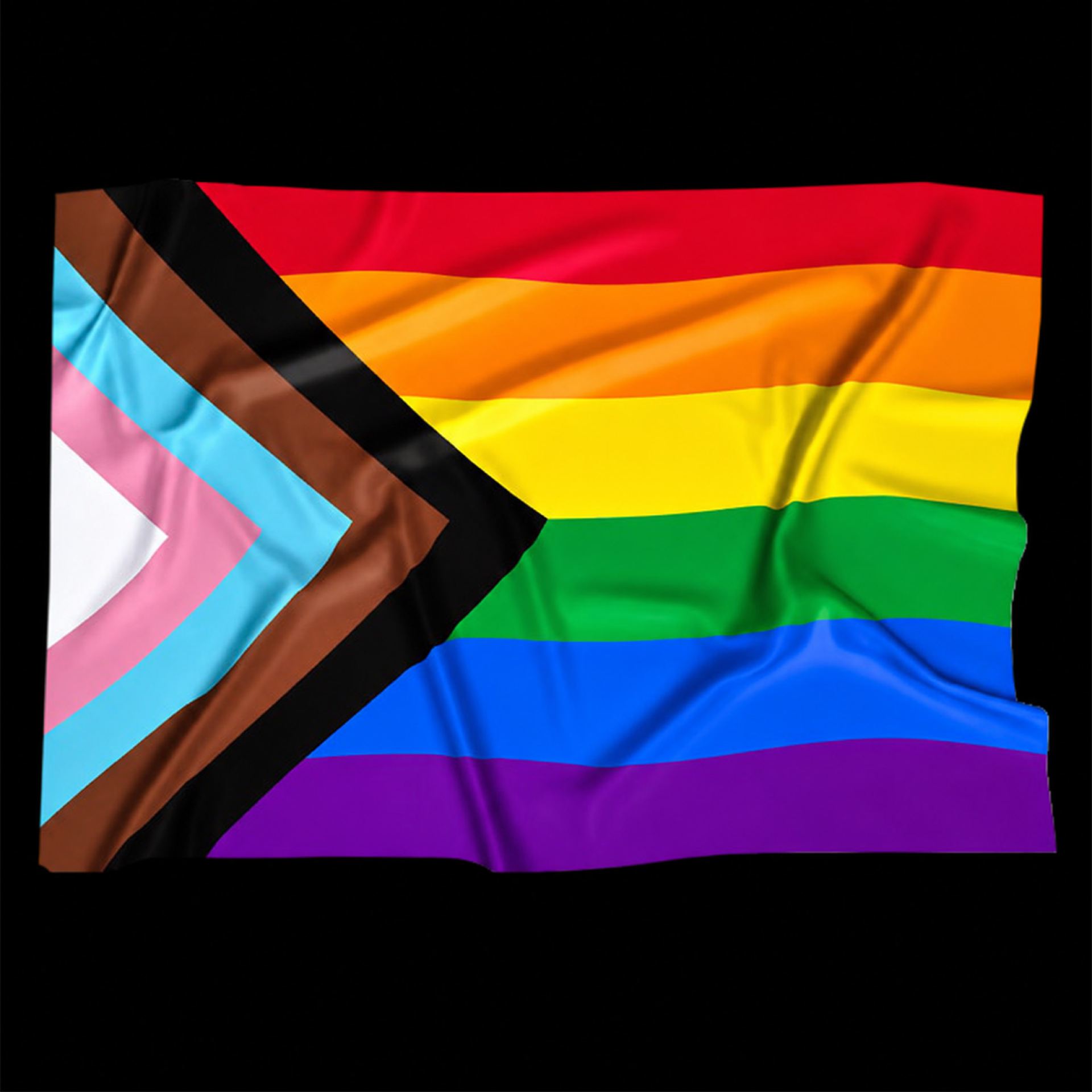 Regenboog progress vlag 90x150cm