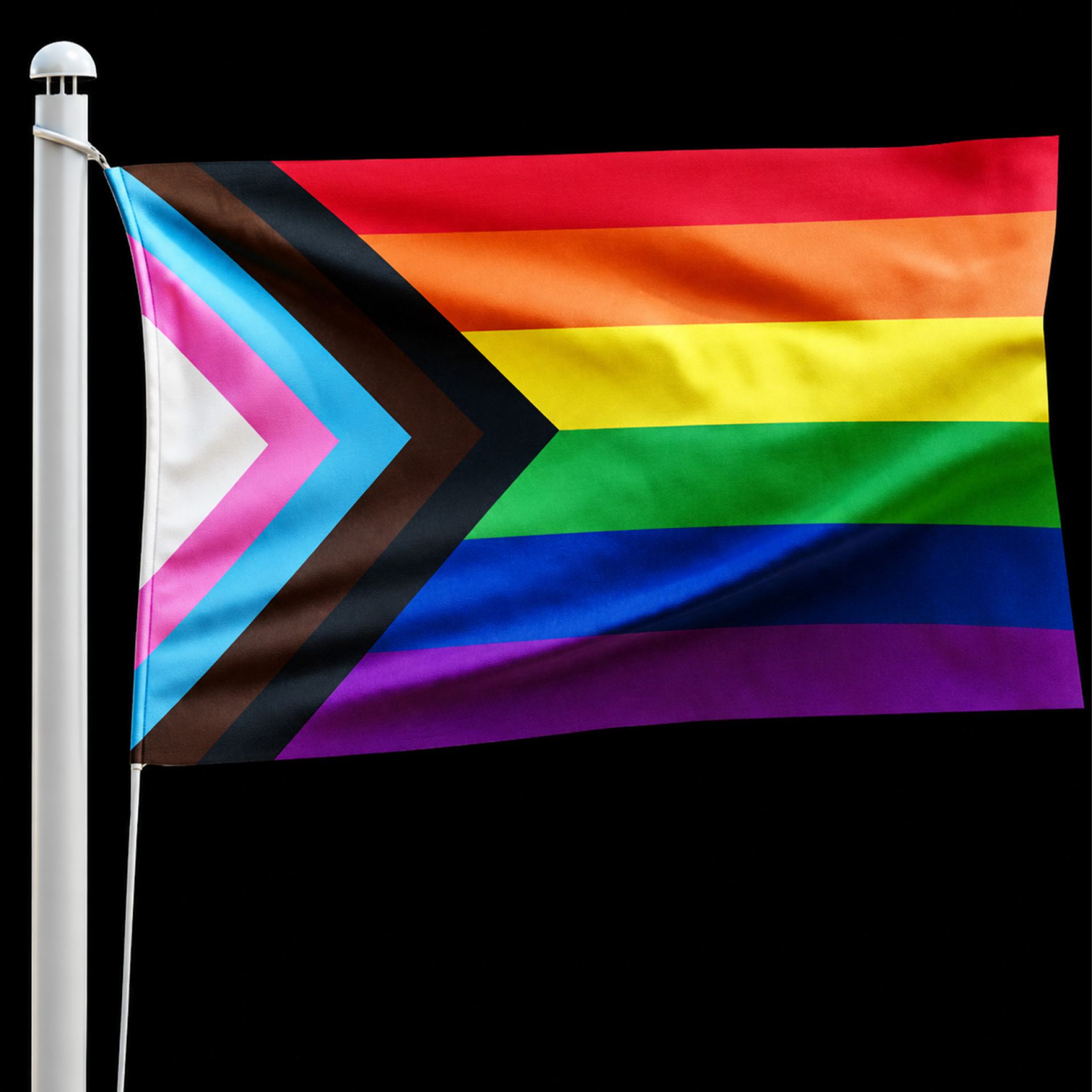 Regenboog progress vlag 90x150cm polyester