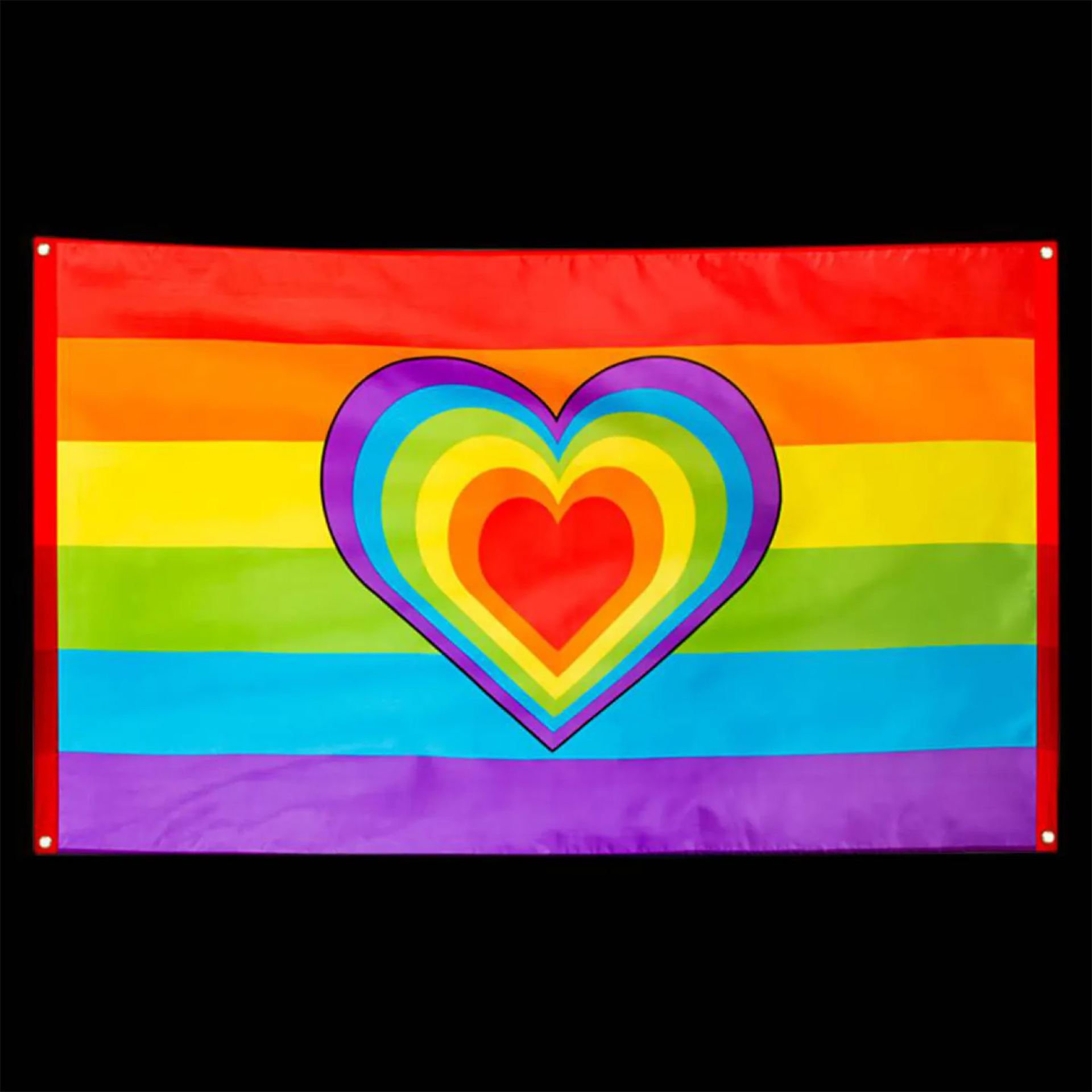 Regenboog vlag hartje 90x150cm
