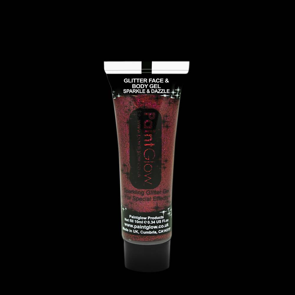 glitter bodygel rood glitterfeest