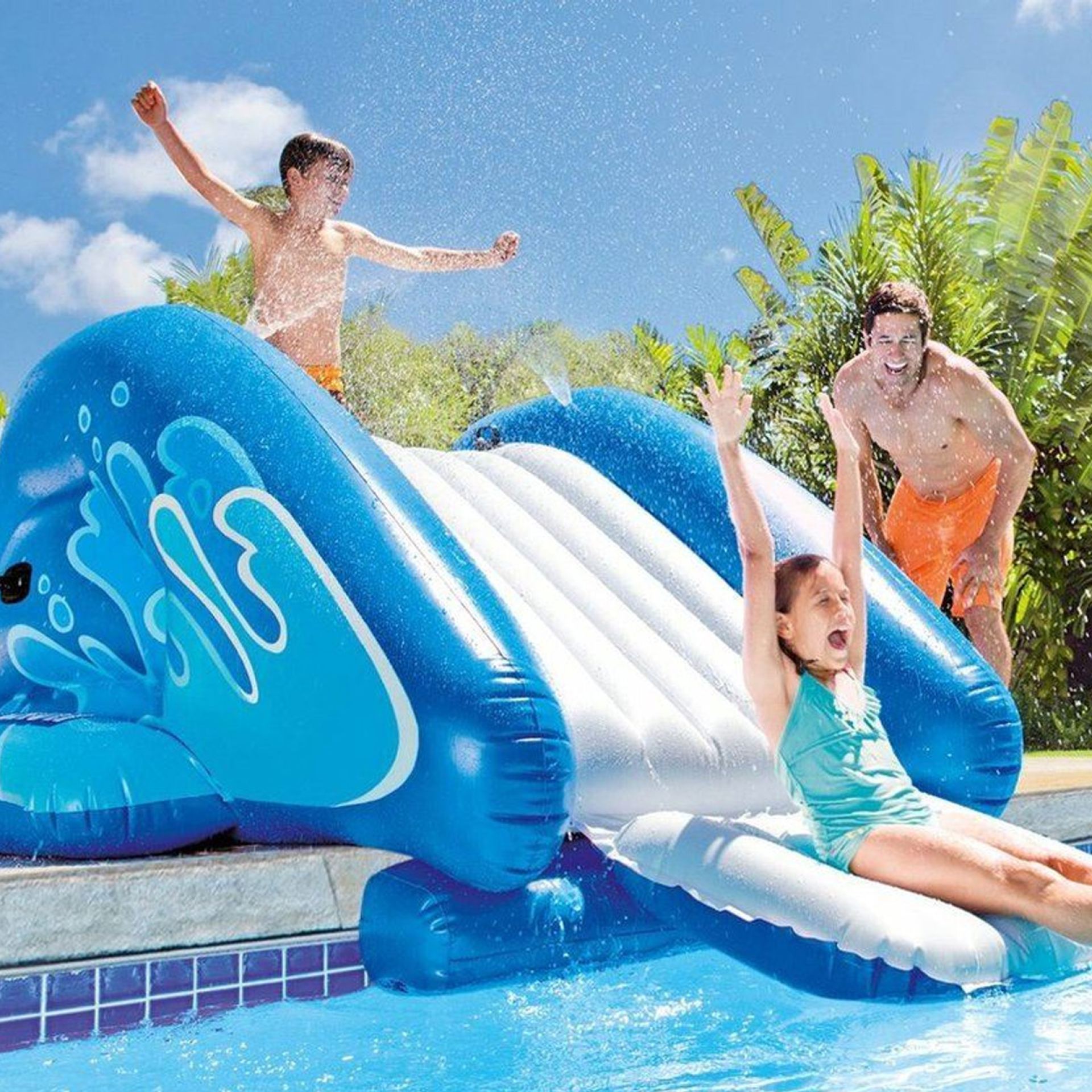 Intex kool spash water slide kunststof
