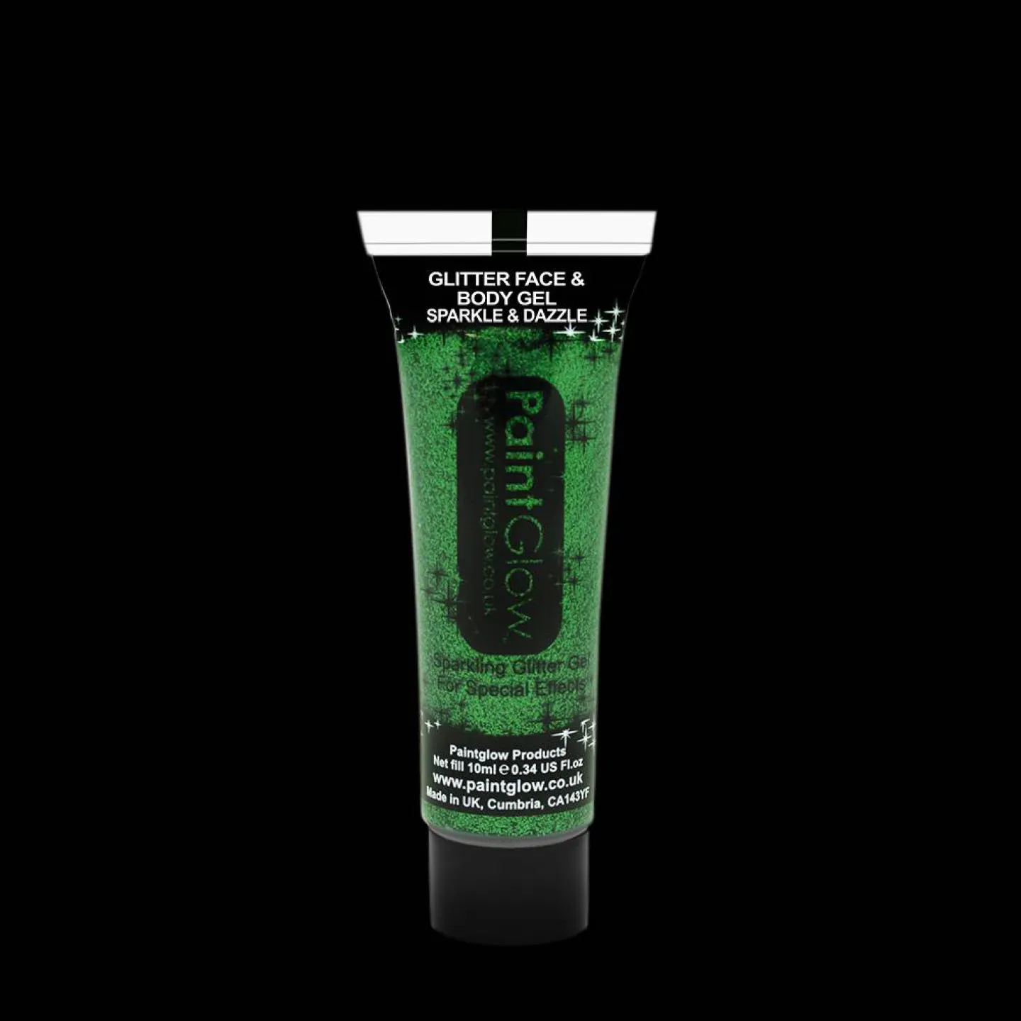 Groene glitter gel glitter facegel.