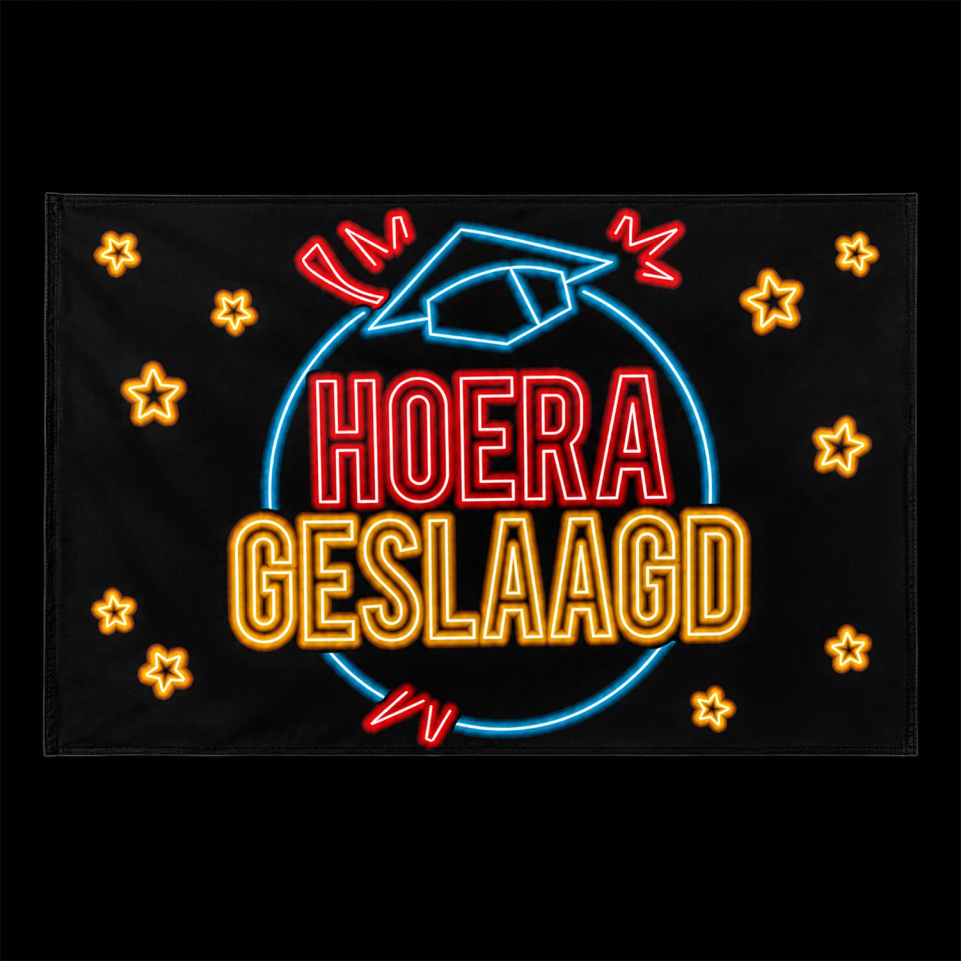 Vlag hoera geslaagd