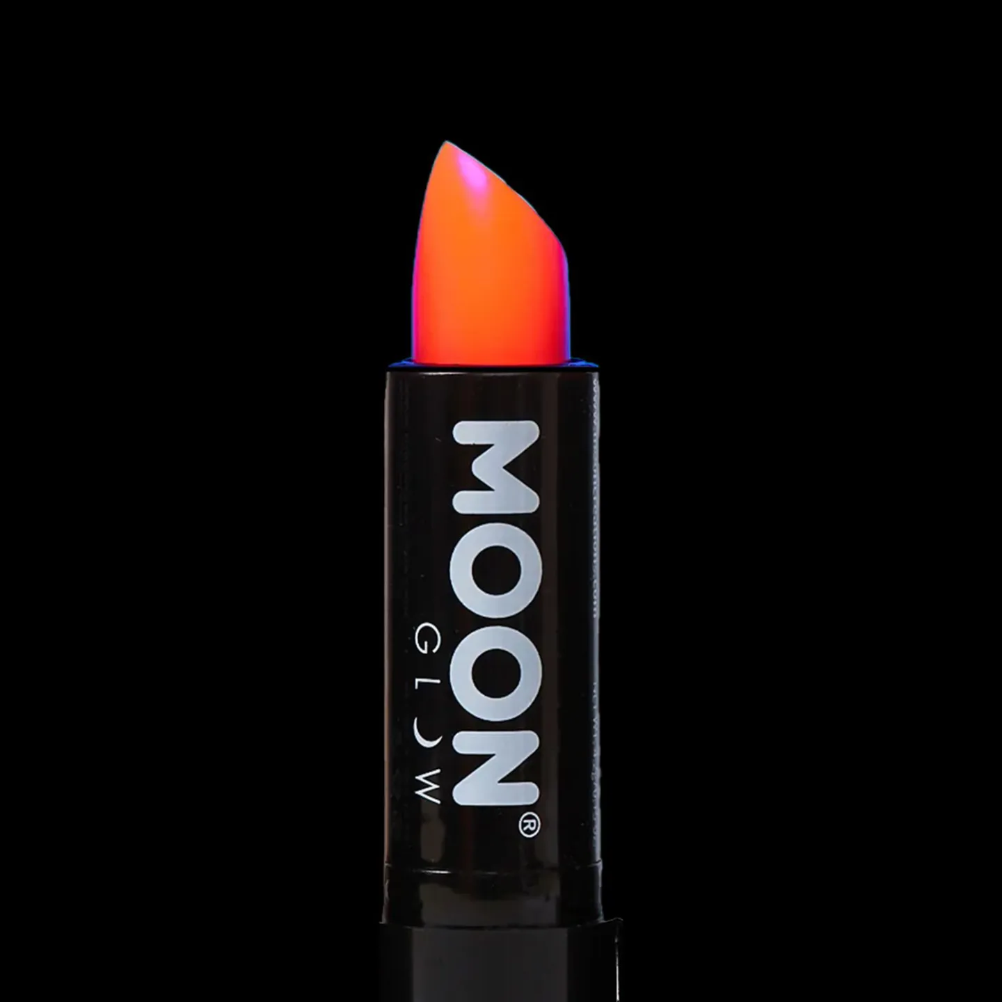 Lippenstift lichtgevend UV neon oranje.