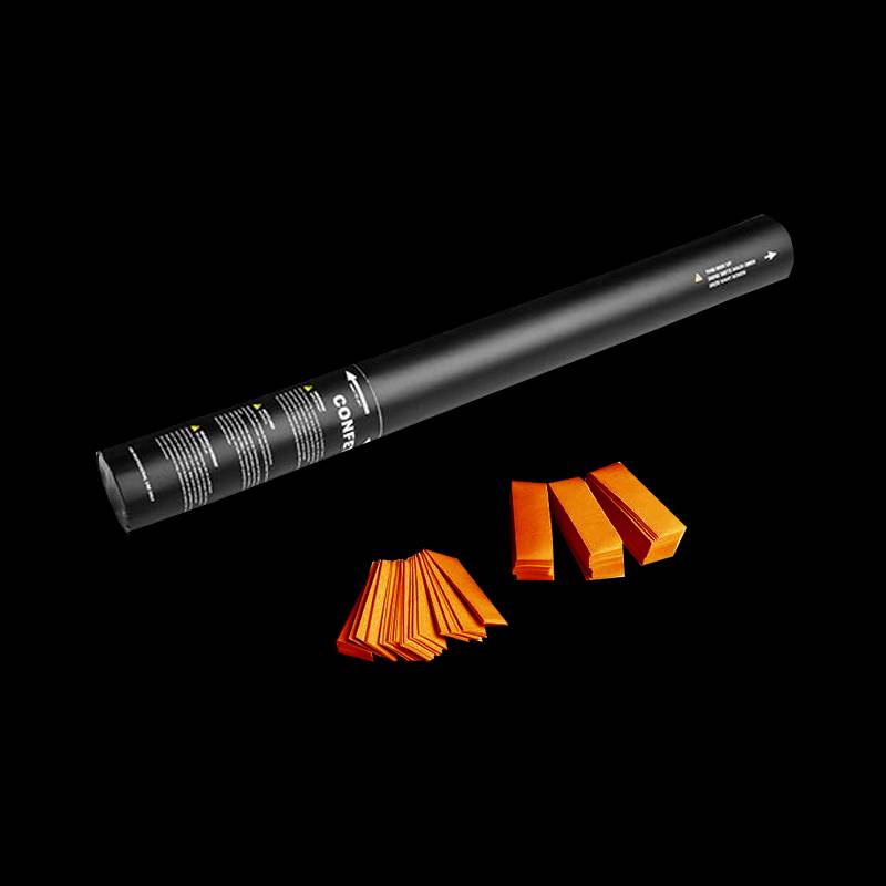 Confetti shooter oranje 50 cm