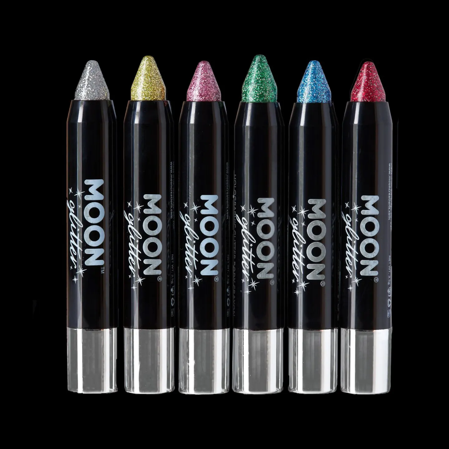 Glitter roze make-up stiften.