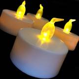 gele kaarsen met led lichtjes