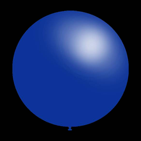 Blauwe ballonnen metallic rond  28cm