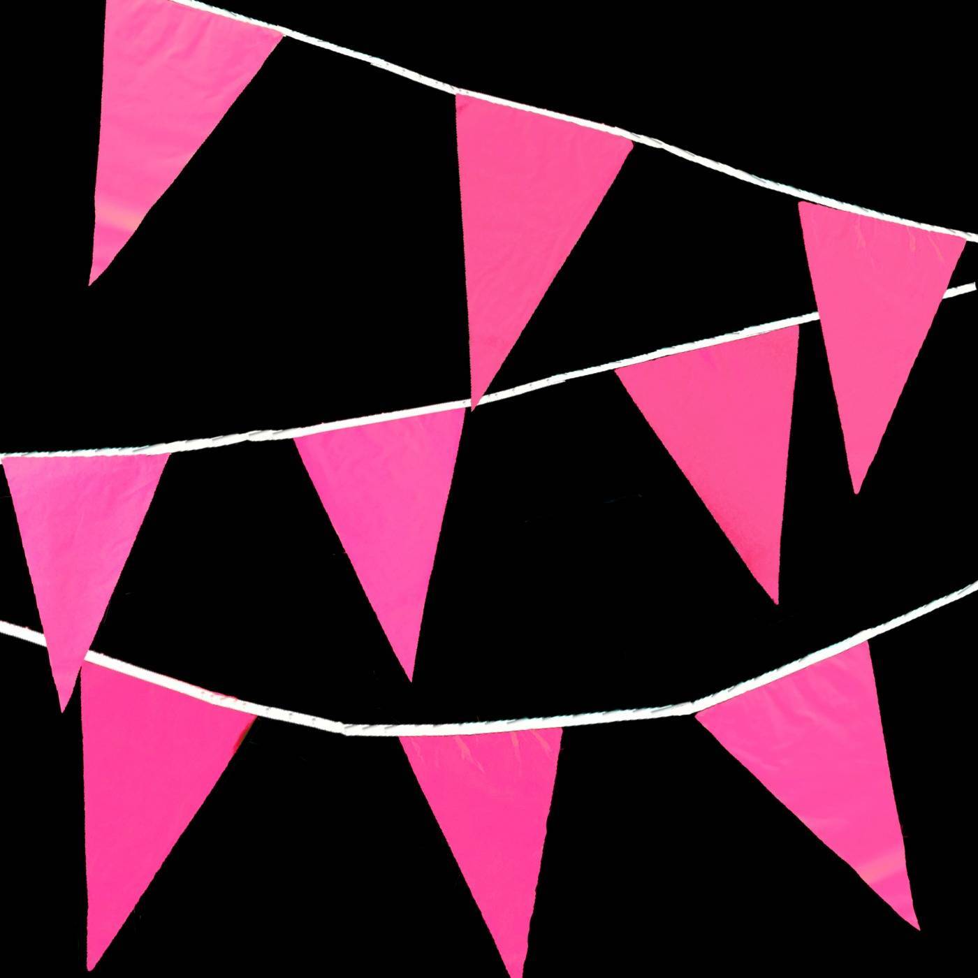 Roze vlaggetjes roze versiering
