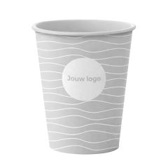 Kunststof koffiebeker IML bedrukt lichtgrijs.jpg